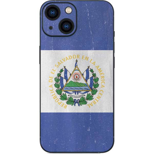 El Salvador Flag Distressed iPhone 13 Mini Skin